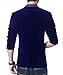 MOGU Men's 1 Button Center Vent Wool Blend Blazer Jacket US Size 34(Tag Asian Size XL) Dark Blue