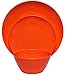 Melange 12-Piece Melamine Dinnerware Set (Solids Collection) | Shatter-Proof and Chip-Resistant Melamine Plates and Bowls | Color: Orange | Dinner Plate, Salad Plate & Soup Bowl (4 Each)