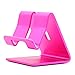 HOTOR Solid Aluminum Desk Desktop Stand for iPhone 6 6 plus 4 4s 5 5s 5c iPad 2/3 air mini/Samsung Galaxy S3/5 HTC ONE M7 Blackberry Tablet Tab Google Nexus Lumia and other Smartphone, Rosy