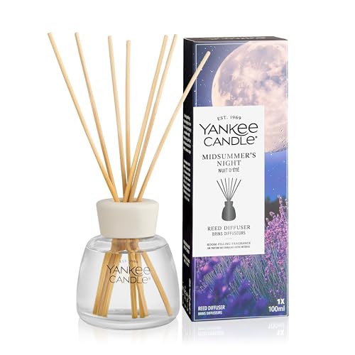 Yankee Candle Difusor de varillas | Noche de verano | Para espacios pequeños y medianos | Hasta 10 semanas de fragancia