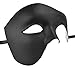 Coxeer Phantom of The Opera Mask Venetian Masquerade Mask Vintage Design(Black)