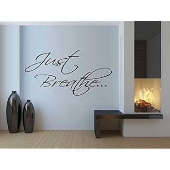 Amazon.com: JUST BREATHE #1~ WALL DECAL, HOME DECOR 13" X 25": Home