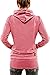 Cutiefox Basic Pure Cotton Tunic Soft Hoody Jersey Sweatshirt for Women(Pink,M)
