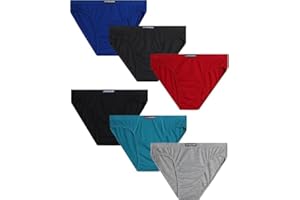 U.S. Polo Assn. Mens Bikini Underwear - 6 Pack Cotton Blend String & Classic Cut Mens Brief with Contour Pouch (Big & Tall), Size 3X-Large Big Tall, Heather Grey/Red/Teal/Black-6pk