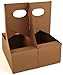 Southern Champion Tray 2795 Kraft Paperboard Drink Carrier with Handle, Hold 2 Cups, 7-5/8