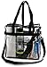 Clear Tote Bag Stadium Approved - Handles, Shoulder Strap, Zipper Closure.