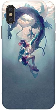 Rusiya iPhone XR case Girl Zephyr Masked Anime Manga Cool 11 Designs Figure Japanese IMD TPU Pattern Anti-Scratch Anti-Finger Soft Slim Shockproof Flexible Cover Case (Spirited Away 1, iPhone XR)