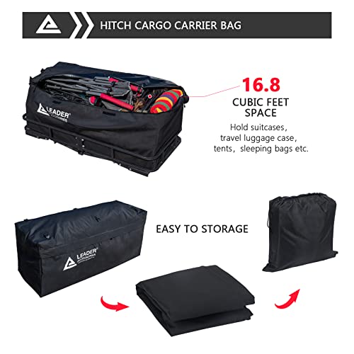 Leader Accessories Waterproof Hitch Cargo Carrier Bag, 17 Cu Ft (58" 21