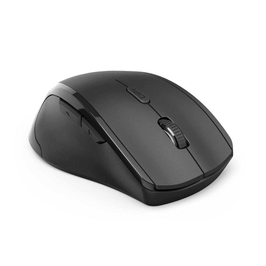Hama Ergonomic Left Handed Wireless Mouse | Left-Handed Mouse without Cable | Radio Mouse | USB Receiver | 800-1600 DPI | 3 Buttons Including Browser Buttons | 2.4 GHz | Black