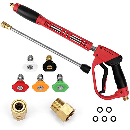 Yoobure High Pressure Washer Gun, with Replacement Pressure Washer Extension Wand, High Pressure