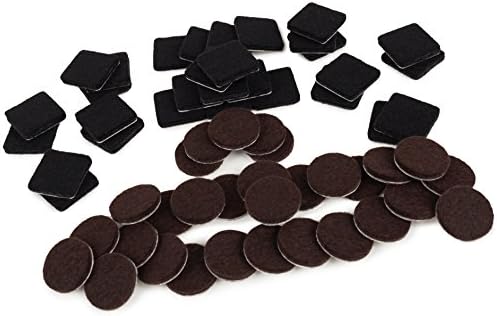 FeltMax Felt Pads Furniture Feet for Hard Wood Floor, Premium Heavy Duty Self Adhesive Pack to Best Protect Your Hardwood Floors, Laminate and Tile | 60 Pieces | 30 Black / 30 Brown