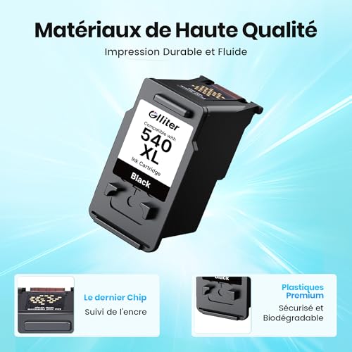 PG 540 XL Replacement Cartridge for Canon 540 Black PG 540 540XL Ink Cartridges for Canon TS5150 for Pixma MG3650S MG3650 MG3600 TS5151 TS5100 MG4250 MX475 MX375 MX395 (1 Black)