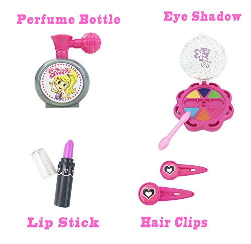 Stylish Girls Pink Beauty Fashion Hair Salon Pretend Play Toy Set (18 Pieces)