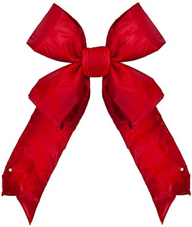 Bows & Ribbons - Big Red Bow - Large Outdoor Christmas Bow Commercial Christmas House Decorative Bow (18