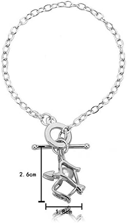 Prettyever Nice natural freshwater oyster pearl pendant bracelet,NB116 bow and arrow