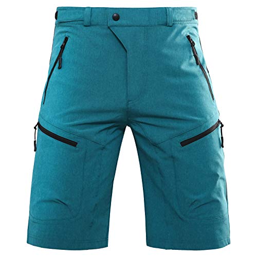 Hiauspor Mens MTB Shorts Mountain Bike Shorts Water Repellent Baggy Half Pants with Pockets for Cycling Riding Hiauspor Mens MTB Shorts Mountain Bike Shorts Water Repellent Baggy Half Pants with Pockets for Cycling Riding
