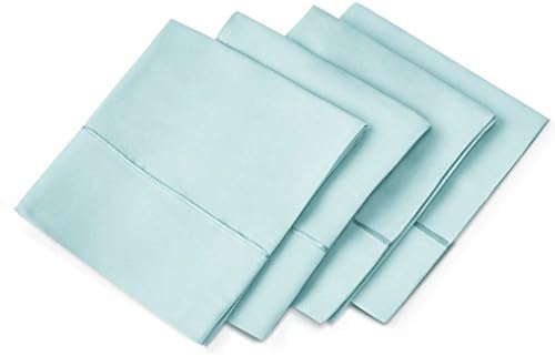 Vera Nice Hotel Collection Ultra Soft Pillow Case (4-Pack) – All-Natural Pure Aloe Vera Treatment – Eco-Friendly, Hypoallergenic Pillow Cover Infused with Soothing Aloe Vera - Aqua - Standard/Queen