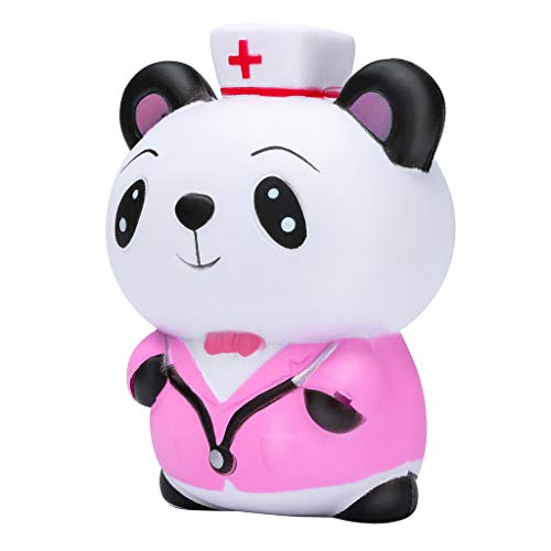 Mikilon Slow Rising Toy, Squishies Doctor Panda Kawaii Cream Scented Slow Rising Stress Relief Toy (B)