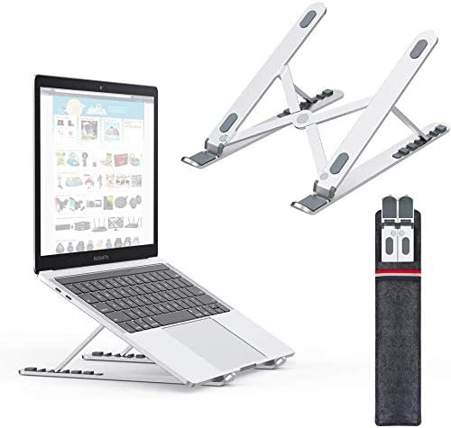 URBAN KINGS Height Adjustable Laptop Stand for Desk, Portable Laptop Holder, Foldable Notebook Stand