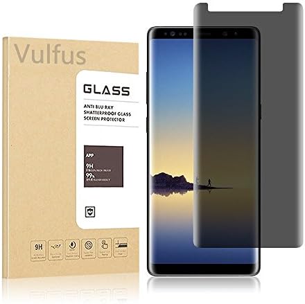 Vulfus 92729 Privacy Screen Protector, Anti-Fingerprint, Anti-Bubble, Anti-Scratch for Samsung Galaxy Note 8