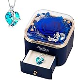 EleShow Preserved Real Blue Rose, Forever Flowers Gifts for Mom Grandma Wife Girlfreind on Mothers Day Christmas Anniversary Birthday Gifts for Women I Love You Gifts for Her