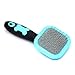 Glendan Dog & Cat Grooming Brush - Slicker Shedding Tool (Blue)