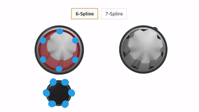 6 Point+Spline+Drive+Socket+Locking