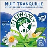 Elephant Infusion Bien-&ecirc;tre Nuit Tranquille (Tilleul, Camomille, Feuilles d'oranger Doux) 25 Sachets 38g