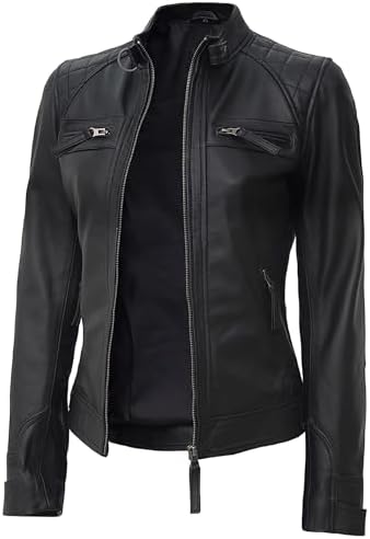 Made By Johnny MBJ WJC746 Womens Vegan Leather Motorcycle Jacket