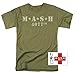 Popfunk MASH Distressed Logo T Shirt & Stickers (Large) Military Green