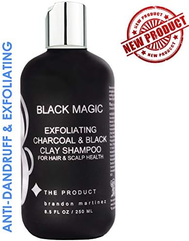 Charcoal And Black Clay Detox Shampoo For Oily Hair, Anti-Dandruff Activated Charcoal Shampoo, Clarifying, Volumizing B. The Product-Black Magic Shampoo 8.5oz.