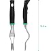 Vremi Garden Weeder Hand Tool - Aluminum Fork Tip Gardening Weed Remover with Ergonomic Rubber Handle for Planting and Weeding - Handheld Dandelion Cultivator for Flower and Vegetable Plants Care
