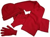 N'Ice Caps Adults Unisex Knitted Hat/Scarf/Magic Glove Accessory Set