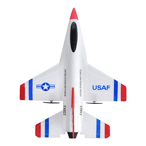 Gbell FX-823 RC Glider Airplane for Kids Adults - EPP Foam 2.4G 2CH Remote Control Helicopter Plane Glider Toys Christms Birthday Gifts for Boys Girls 12 + Year Old & Adults (White /Ship from US)