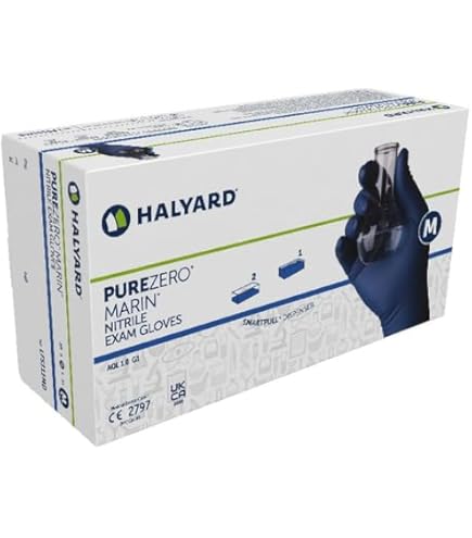 HALYARD PUREZERO MARIN-XTRA Nitrile Exam Gloves, 12 Inches