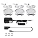 B-right Set of 3 LED Puck Lights, UL Listed Power Adapter, 510lm Total of 6W DC12V 3000K Warm White Under Cabinet Lighting, 3M Sticker Included