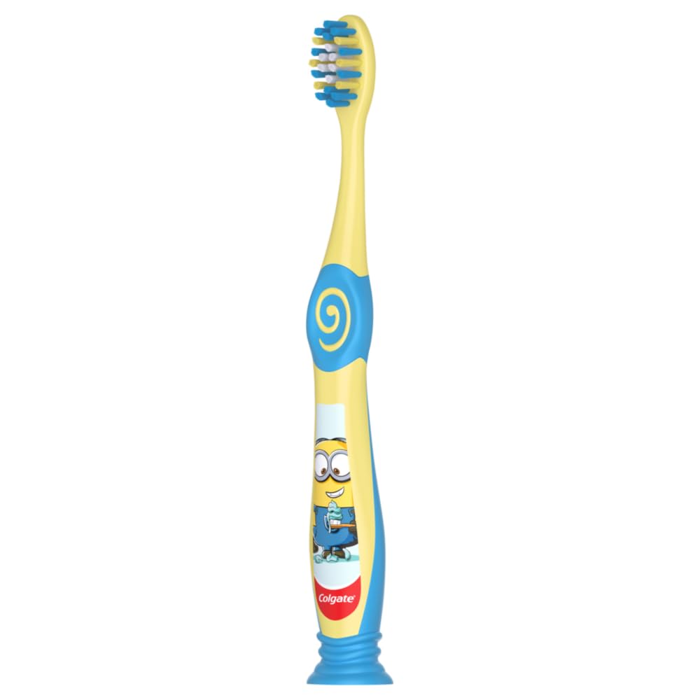 Colgate Zahnbürste Smiles für Kinder 2–6 Jahre, extra sanft, 1 Stück – manuelle Zahnbürste mit Saugnapf, Design ist nicht frei wählbar 2