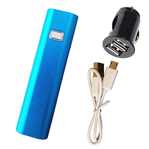 Portable Charger and Dual USB Car Charger for Huawei B593 - 2600mAh Capacity