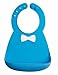 Bibiroo Silicone Baby Bibs, BPA/PVC/Phthalate Free, Food Catch Pocket, Waterproof, Soft, Adjustable, Lightweight, Durable and Easy to Clean (Baby Blue Bow Tie)