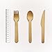 330 piece Wooden Disposable Cutlery Set 110 Forks 110 Spoons 110 Knives 6 inch Party Catering Supplies 100% Natural Eco Friendly Biodegradable Compostable Utensils Picnic Accessories Safe for Children