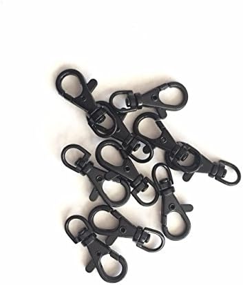 Black Clasps Lobster Swivel Trigger Clips Snap Hook Jewlry Keyring Fob Ring Backpack for DIY knapsack 5 Pcs
