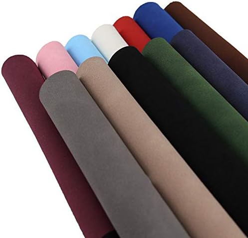 Faux Leather Fabric Suede Vinyl Craft Leather for DIY Hair Bows Headband Earrings A4 Size, 12 Colors