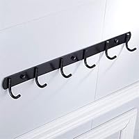 JIANGXIUQIN Wall Decoration Hook Wall Hooks, Hook Wall Mounted Clothes Hanger for Coat Hat Towel Bag Keys Schools, Home and Work for Hat Purse Key Bag Coat Ect (Color : Black, Size : Free Size)