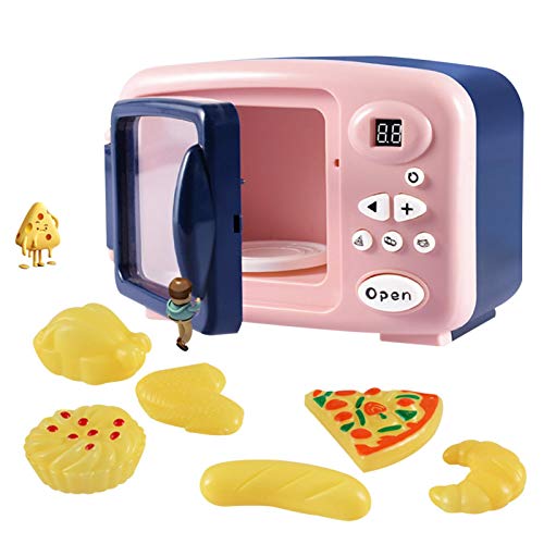 raspbery Mikrowelle Küche Spielset für Kinder mit Zubehör Mikrowelle für Kinder, Spielen, Baby, Kochen, Spielküchen-Set