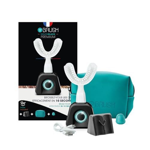 Photo 1 of Y-Brush NylonBlack Premium 2024 - Electric Toothbrush - Y-Shaped Brush - Innovation Awards at CES 2023-3 Months Battery Life - Adult - Clinically Proven