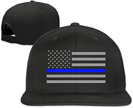 USA American Flag Patch Snapback Trucker Mesh Cap - Black