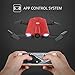 Holy Stone HS160 Drone with Camera, RC Quadcopter Foldable Drone with WiFi FPV 720p Camera Live Video for Beginners & Kids - Altitude Hold, One Key Start, APP Control and Portable Carrying Case, Red