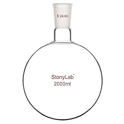 StonyLab 2000 ml Glass Single Neck Round Bottom