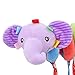 BIMOUR Baby Rattles Crib Stroller Toy for Babies 3 6 9 12 Months, Infant Activity Crib Hanging Toy Teether Rattles Toys Shape Design Spiral Stroller Plush Toys for Baby Boys Girls(Elephant)