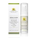 Retinol Cream 1% - Moisturizer For Smooth Youthful Skin - Natural Advanced Formula Anti-Aging Face Cream Reduces Fine Lines & Wrinkles - Net 1Fl Oz /30ml